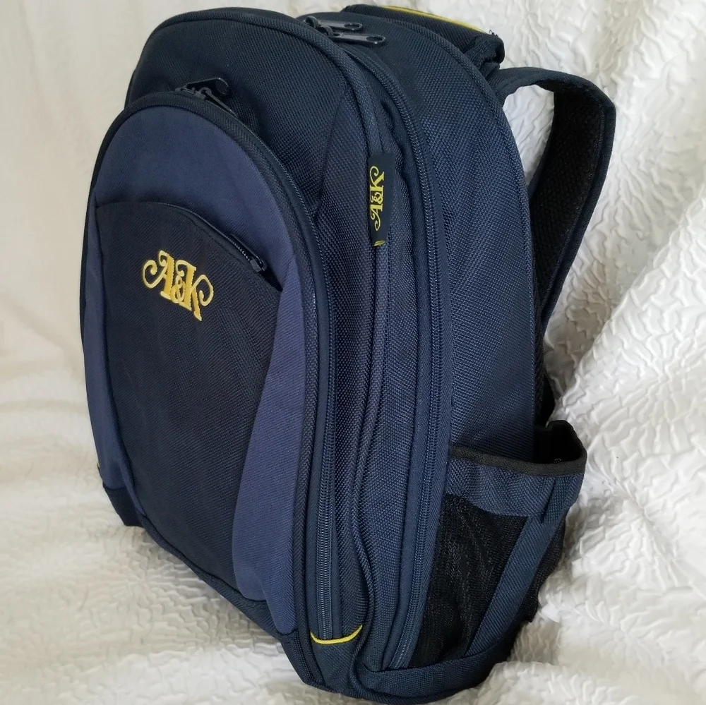 A&K Unisex Navy Blue Padded Backpack